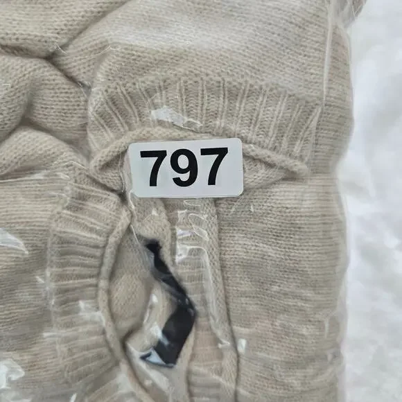 Jenni Kayne Wool Cashmere Sweater 3X Cream 3/4 Sleeve Oversized Quiet Luxury - Picture 7 of 7